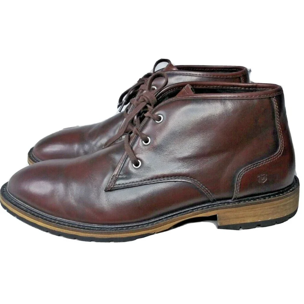 ANDREW MARC Woodside Chukka Boots Men's Size 11 M Brown Leather Retail $218